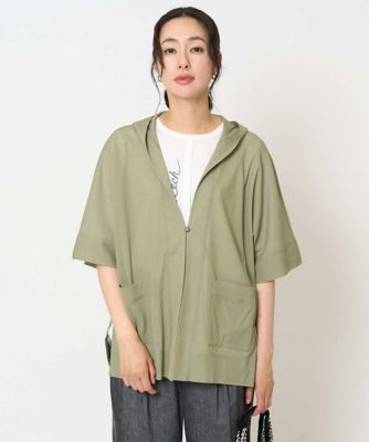 【SALE】GEORGES RECH (Women)/ジョルジュ レッシュ シアーフードカーディガン カーキ36 トップス【三越伊勢丹/公式】
