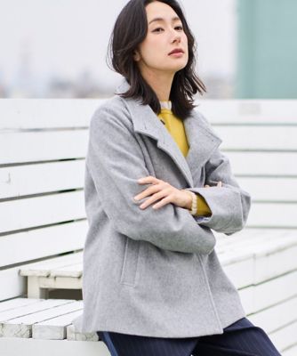 スーパー100ミドルスタンドカラーウールコート | GEORGES RECH