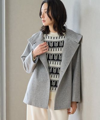 スーパー100ミドルスタンドカラーウールコート | GEORGES RECH