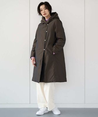 ⭐︎週末限定価格⭐︎【美品】ロングダウンコートドレス Sサイズ ブラック シャイニータフタロングダウンコート | GEORGES RECH (Women
