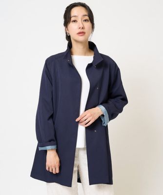 ＜GEORGES RECH　(Women)＞スタンドカラーＡラインステンカラーコート