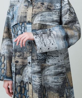 HIROKO KOSHINO / ヒロココシノ アートプリントデザインロングシャツ/日本製 アートプリントデザインロングシャツ／日本製 | HIROKO KOSHINO
