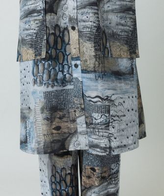 HIROKO KOSHINO / ヒロココシノ アートプリントデザインロングシャツ/日本製 アートプリントデザインロングシャツ/日本製(ブラウス・シャツ