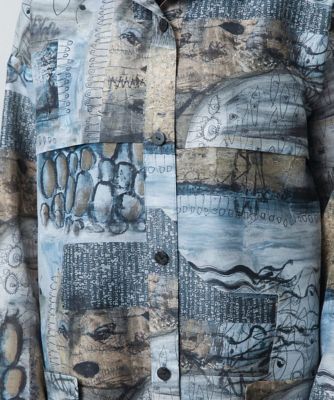 HIROKO KOSHINO / ヒロココシノ アートプリントデザインロングシャツ/日本製 アートプリントデザインロングシャツ/日本製(ブラウス・シャツ