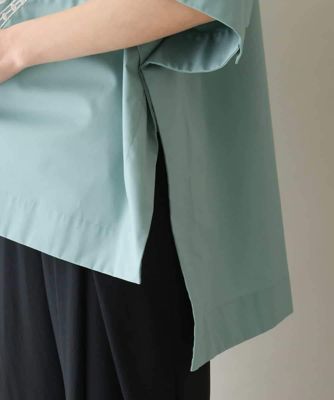 フラワー刺繍オーバーシルエットブラウス
