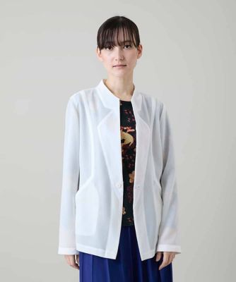 ＜HIROKO KOSHINO (Women)＞メッシュシアージャケット／日本製