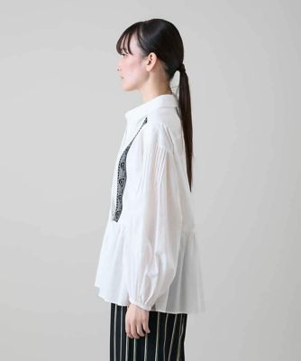 刺繍アクセントカシュクールブラウス／洗える | HIROKO KOSHINO (Women