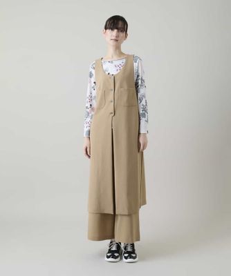 ＜HIROKO KOSHINO (Women)＞ロングスリットデザインジレ　／日本製／洗える