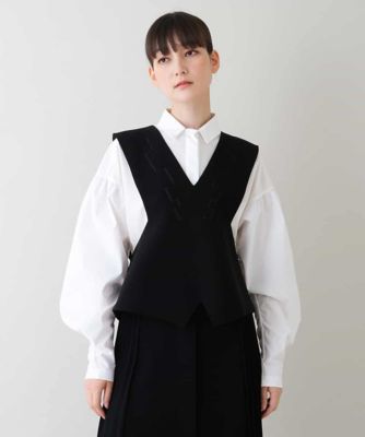 LEONARDO FASHIONチュニック ブラックカサブランカ花柄 サイズL