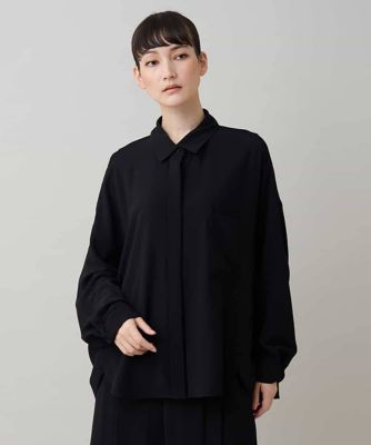 ＜HIROKO KOSHINO (Women)＞ドレープジョーゼットブラウス／洗える