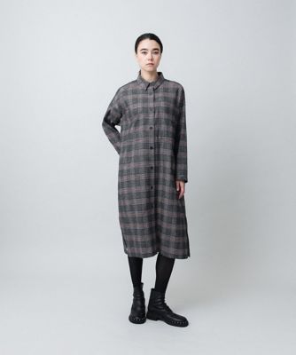 コシノヒロコ【XL】タグ付未使用品✨定価41,800円ロングワンピ✨シャツワンピ チェックシャツワンピース／日本製 | HIROKO KOSHINO (Women