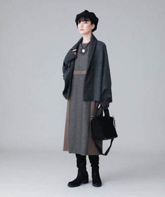 【日本製】ウールチェックジョイントワンピース