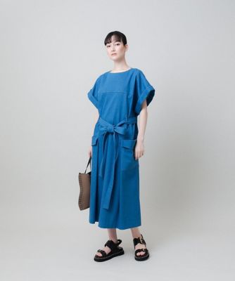 デニムライクデザインワンピース　／日本製