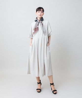 【新品♡タグ付き】ACROSS 立体プリーツワンピース　M〜L タックアクセントプリーツワンピース／日本製／洗える | HIROKO