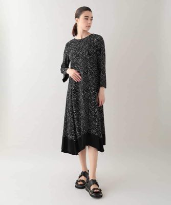 ＜HIROKO KOSHINO (Women)＞小付きレオパード柄ワンピース　／日本製