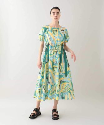 ＜HIROKO KOSHINO (Women)＞アーティスティックプリントワンピース　／日本製