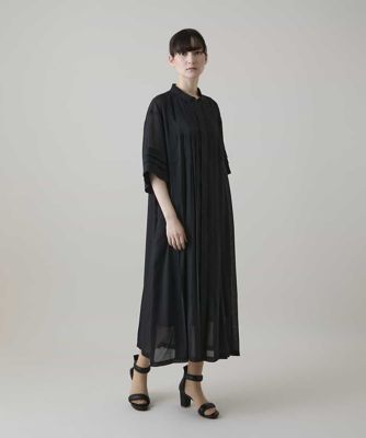 フロントレースデザインシルエットワンピース／日本製／洗える