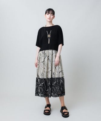 t*a様 ☆HIROKO KOSHINO ☆ グラフィティパターンワンピース 線画プリント切り替えデザインワンピース／日本製 | HIROKO