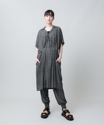 幾何シャイニープリントワンピース／日本製／洗える | HIROKO