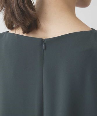 イレギュラータックドレープワンピース／洗濯機で洗える