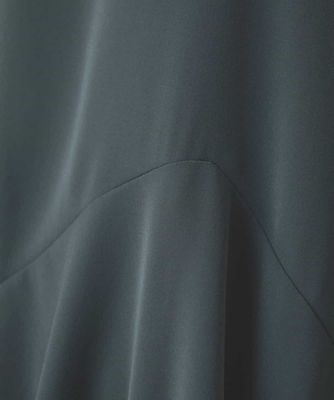 イレギュラータックドレープワンピース／洗濯機で洗える