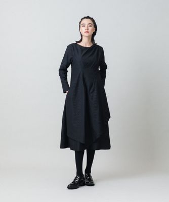 ドットジャカードアシンメトリーワンピース ／洗える | HIROKO KOSHINO