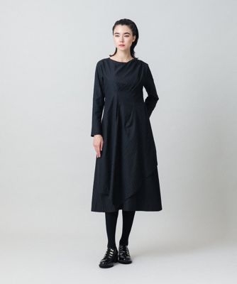 ドットジャカードアシンメトリーワンピース ／洗える | HIROKO KOSHINO