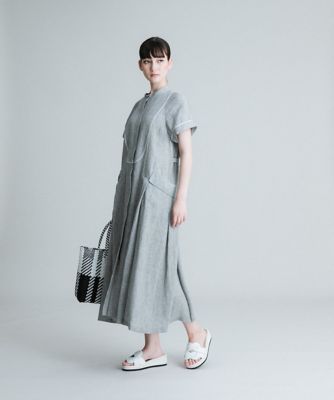 【日本製】フロントジップミジンチェックワンピース