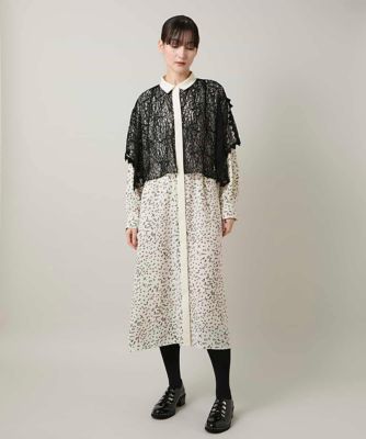 ＜HIROKO KOSHINO (Women)＞ケープライクシャツワンピース／日本製