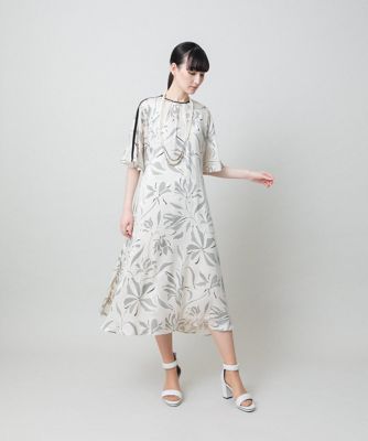 ラインフラワーワンピース ／日本製／洗える | HIROKO KOSHINO (Women