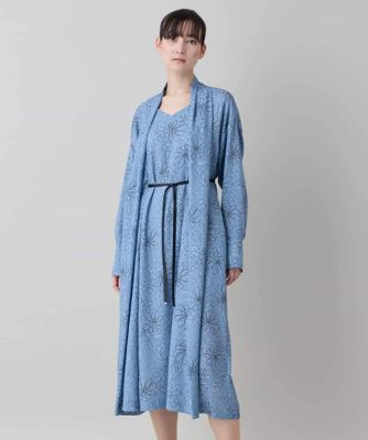ラインフラワードレープワンピース ／日本製／洗える | HIROKO KOSHINO