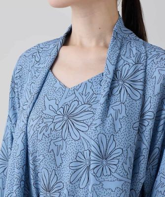 レディース 美品 ヒロココシノ 26SS ラインフラワーワンピース 38 定価13万