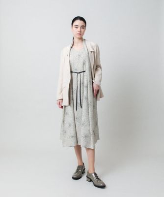 レディース 美品 ヒロココシノ 26SS ラインフラワーワンピース 38 定価13万