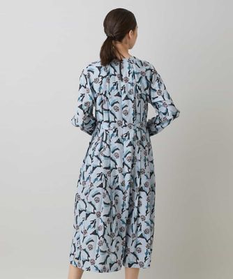 【日本製／洗える】アートフラワーピンタックプリーツワンピース