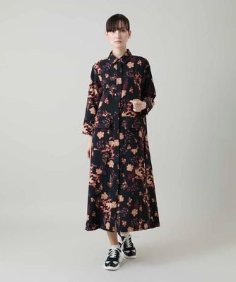 ＜HIROKO KOSHINO (Women)＞オリエンタルアニマルプリントワンピース　／日本製／洗える