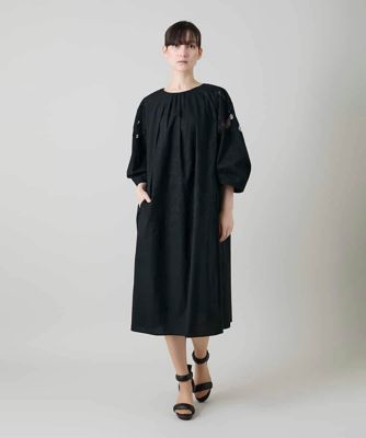 ＜HIROKO KOSHINO (Women)＞幾何学エンブロイダリーワンピース　／洗える