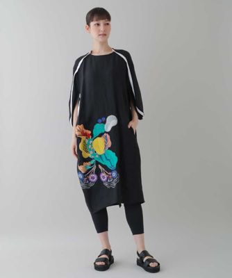 公式の店舗 GLANZ JAPAN ワンピース 本革 刺繍 美品 ひざ丈ワンピース