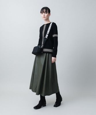 配色ラインニットプルオーバー