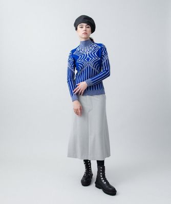HIROKO KOSHINO / ヒロココシノ 幾何柄ジャカードニットプルオーバー 幾何柄シアーロングパーカー/日本製/洗える(パーカー) | TRUNK
