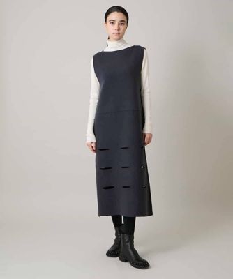 ＜HIROKO KOSHINO (Women)＞スラッシュデザインニットワンピース