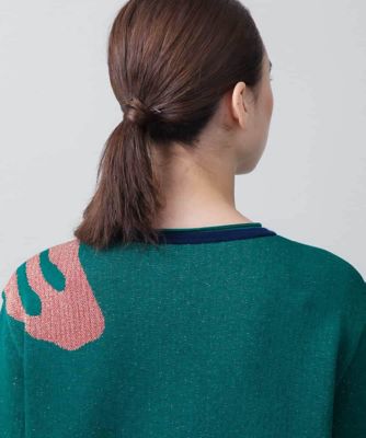 HIROKO KOSHINO / ヒロココシノ コレクションモチーフジャカードニットチュニック/日本製 コレクションモチーフジャカードニットチュニック／日本製