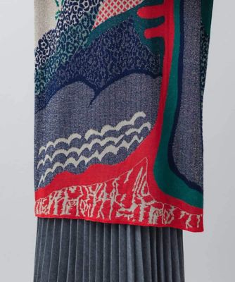 HIROKO KOSHINO / ヒロココシノ コレクションモチーフジャカードニットチュニック/日本製 コレクションモチーフジャカードニットチュニック／日本製