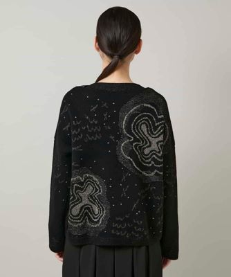 ヒロコ　コシノ　定価50,600円　花柄透かしジャガード生地仕様のジャケット‼︎ セール】 フラワージャカードショートジャケット/日本製 （ノーカラー