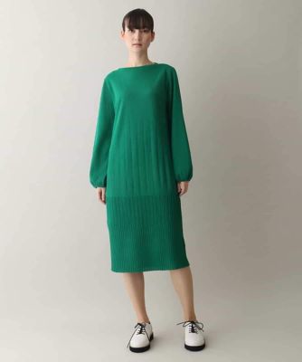 ＜HIROKO KOSHINO (Women)＞裾プリーツデザインニットワンピース