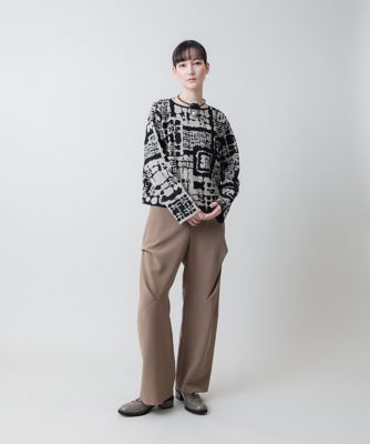 HIROKO KOSHINO / ヒロココシノ 幾何柄ジャカードニットプルオーバー 幾何柄ジャカードニットプルオーバー(ニット・セーター