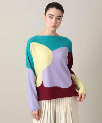 ブロックアートインターシャドルマンニット／日本製 | HIROKO KOSHINO