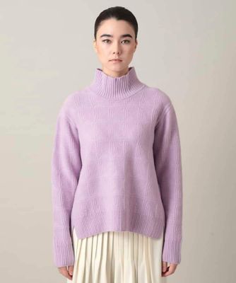 美品　ヒロココシノ　プルミエ　ニットアンサンブル 幾何ジャカードウールニットプルオーバー／日本製 | HIROKO KOSHINO