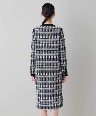 チェックジャカードニットワンピース | HIROKO KOSHINO (Women
