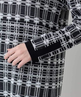 チェックジャカードニットワンピース | HIROKO KOSHINO (Women