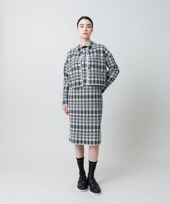 チェックジャカードニットワンピース | HIROKO KOSHINO (Women